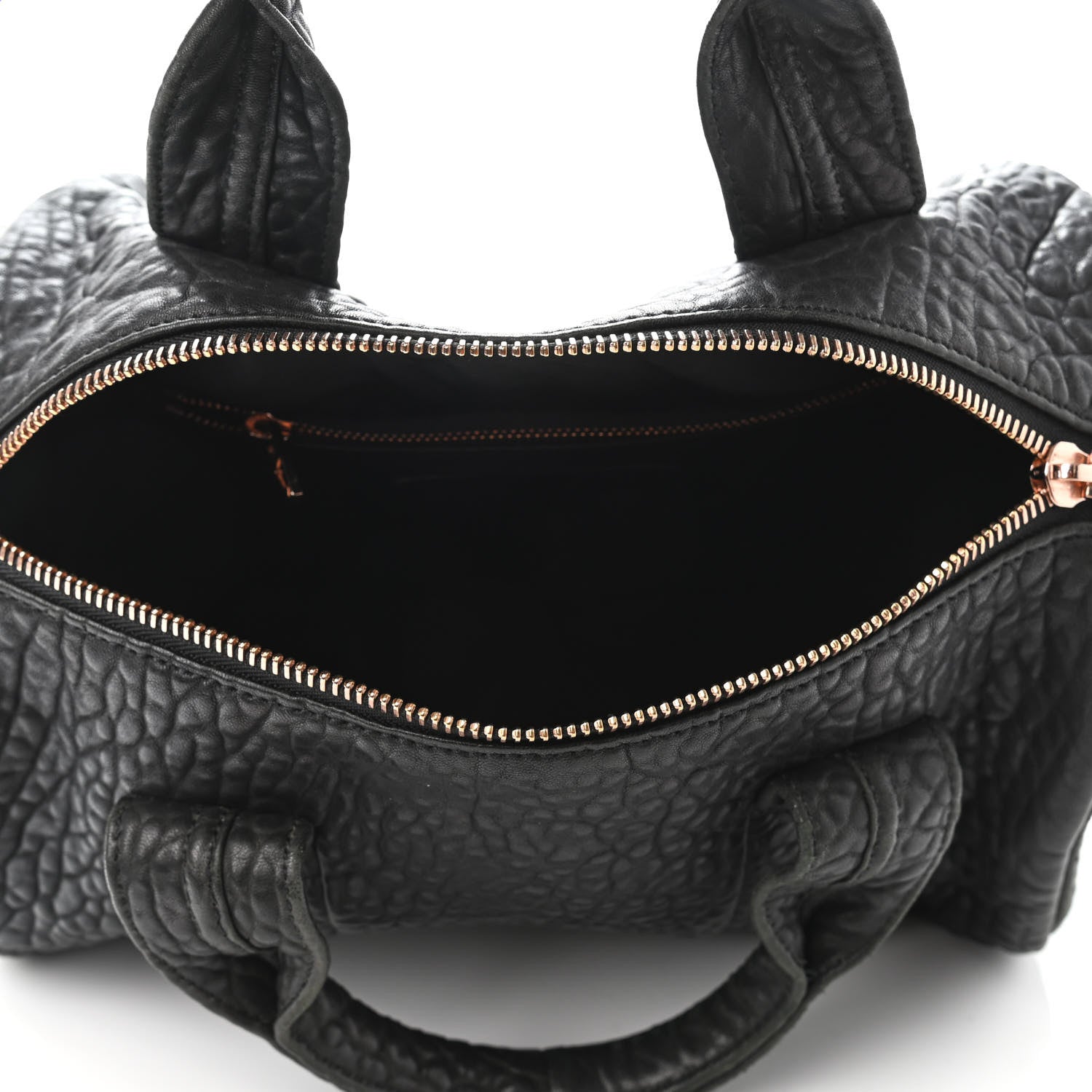 Alexander Wang Pebbled Lambskin Rocco Black Rose Gold Hardware 4 of 4
