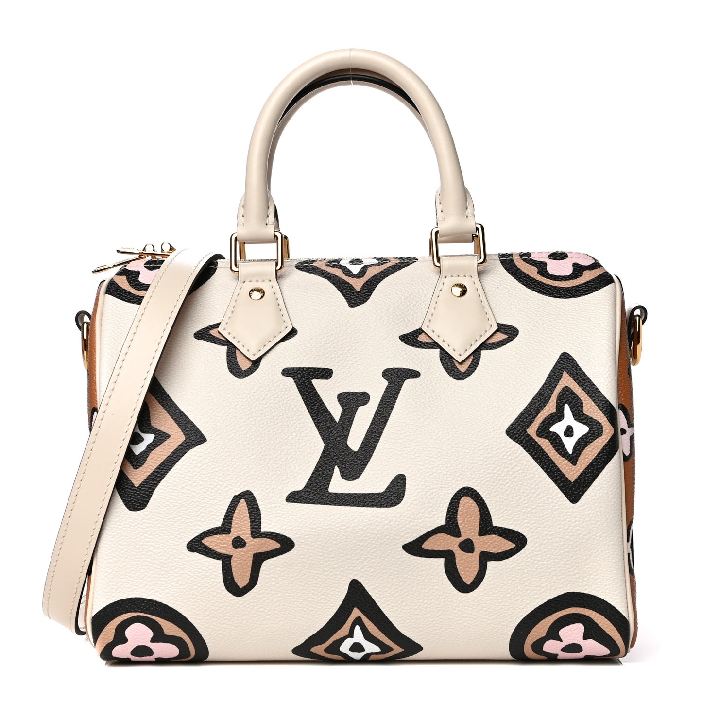Monogram Giant Wild At Heart Speedy Bandouliere 25 Creme