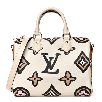 Louis Vuitton Monogram Giant Wild At Heart Speedy Bandouliere 25 Creme 1 of 12