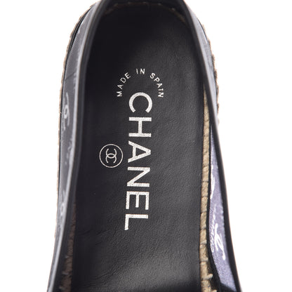 Chanel Mesh Grosgrain CC Espadrilles 40 Black White 8 of 9