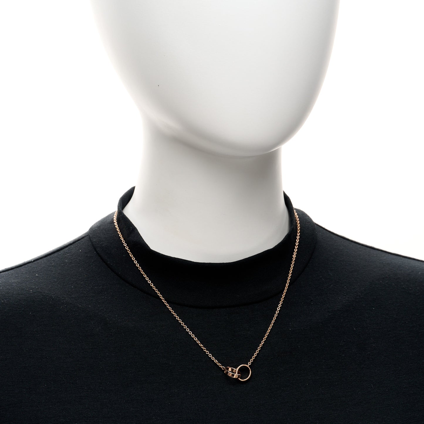 18K Pink Gold Interlocking LOVE Necklace