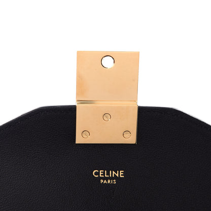 Celine Shiny Calfskin Stripes Small C Bag Black 5 of 8