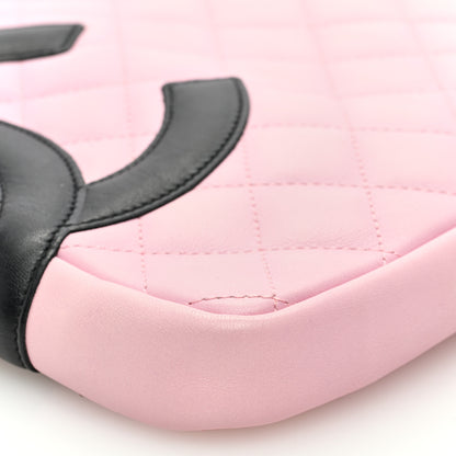 Chanel Calfskin Quilted Medium Cambon Messenger Pink Black 9 of 10