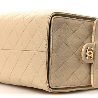 Chanel Caviar Quilted Medium Chanel 25 Handbag Beige 11 of 14