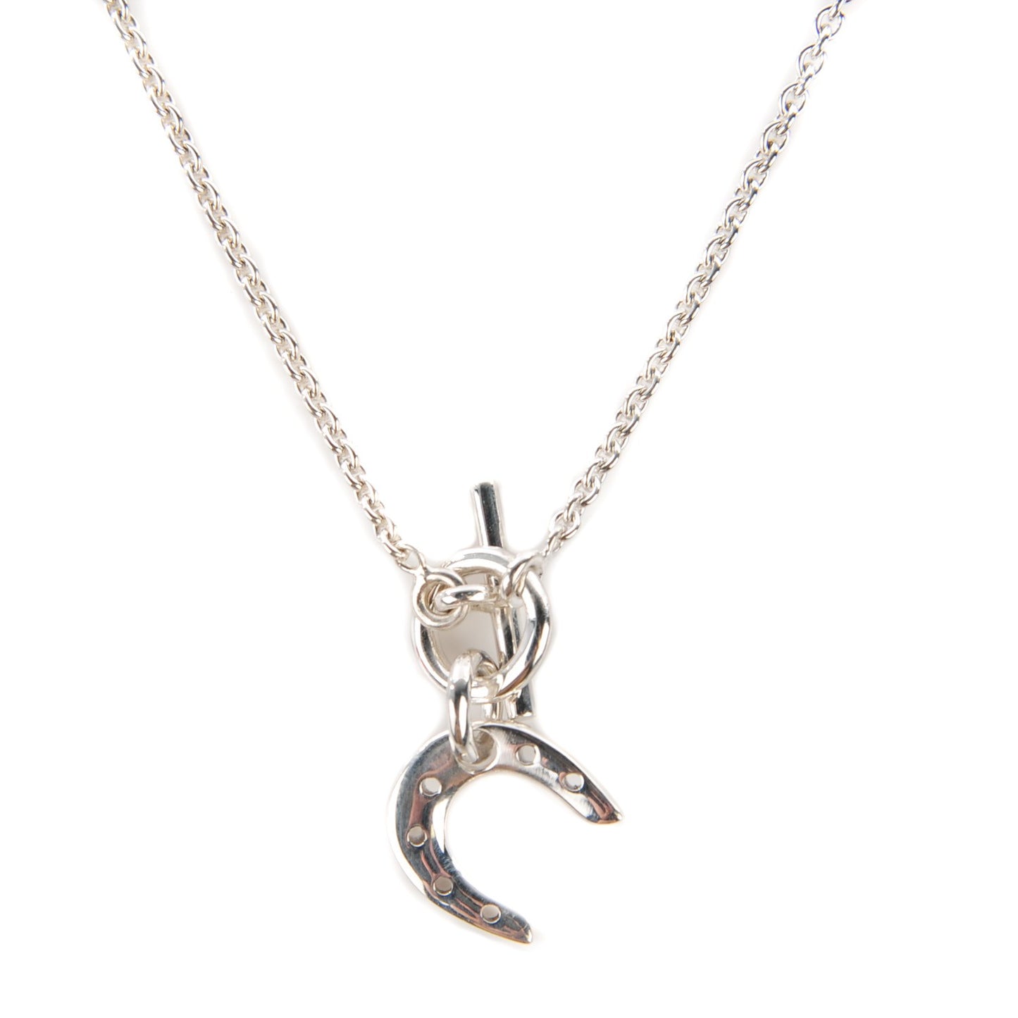 Sterling Silver Horseshoe Toggle Necklace