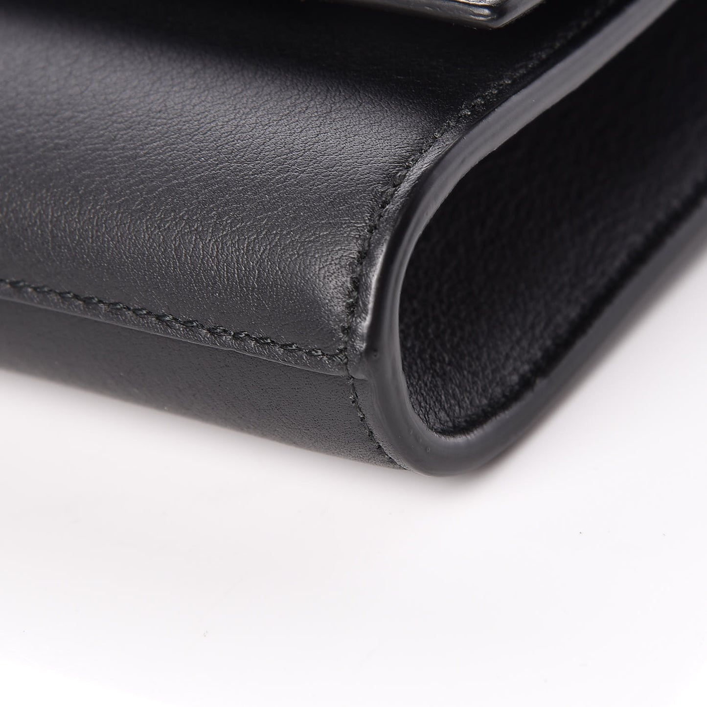 Calfskin Classic Y Ligne Clutch Black