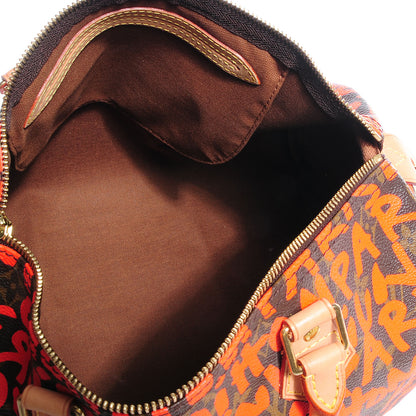 Louis Vuitton Monogram Graffiti Speedy 30 Orange 6 of 7