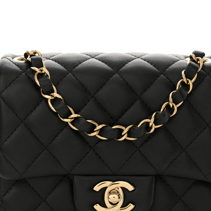 Chanel Lambskin Quilted Mini Square Flap Black 8 of 12