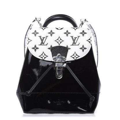 Louis Vuitton Patent Monogram Hot Springs Backpack Black White 1 of 9