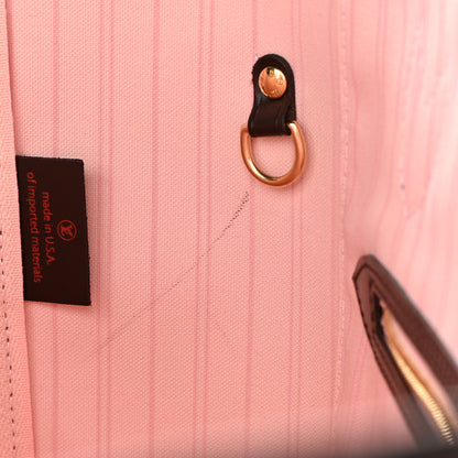 Louis Vuitton Damier Ebene Neo Neverfull MM Rose Ballerine 8 of 15