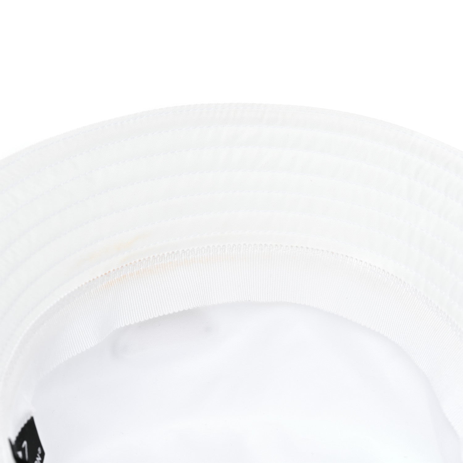 Prada Re-Nylon Metal Triangle Logo Mens Bucket Hat L White 7 of 8