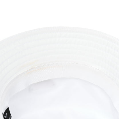 Prada Re-Nylon Metal Triangle Logo Mens Bucket Hat L White 7 of 8