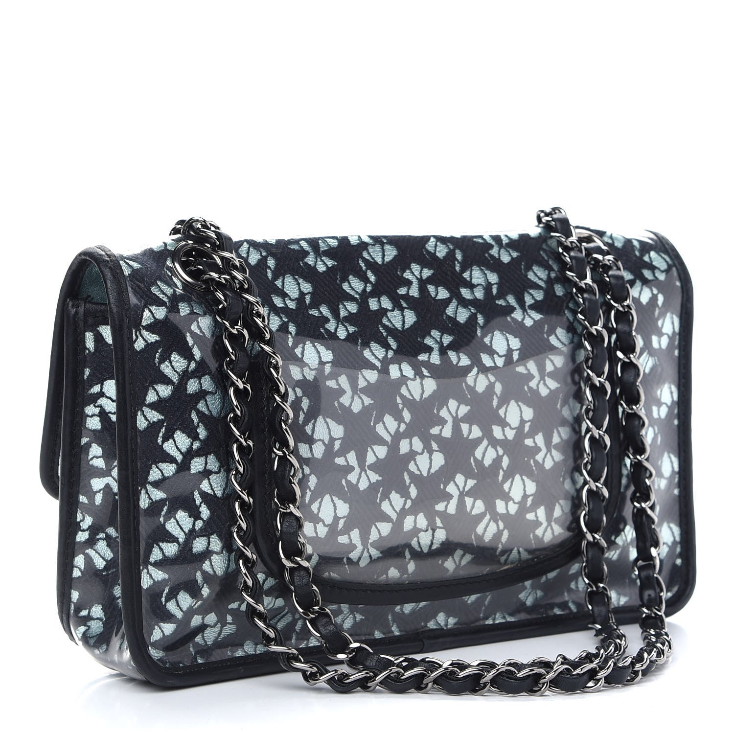 Chanel PVC Medium Single Flap Blue Black 3 of 9