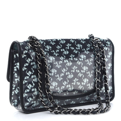 Chanel PVC Medium Single Flap Blue Black 3 of 9