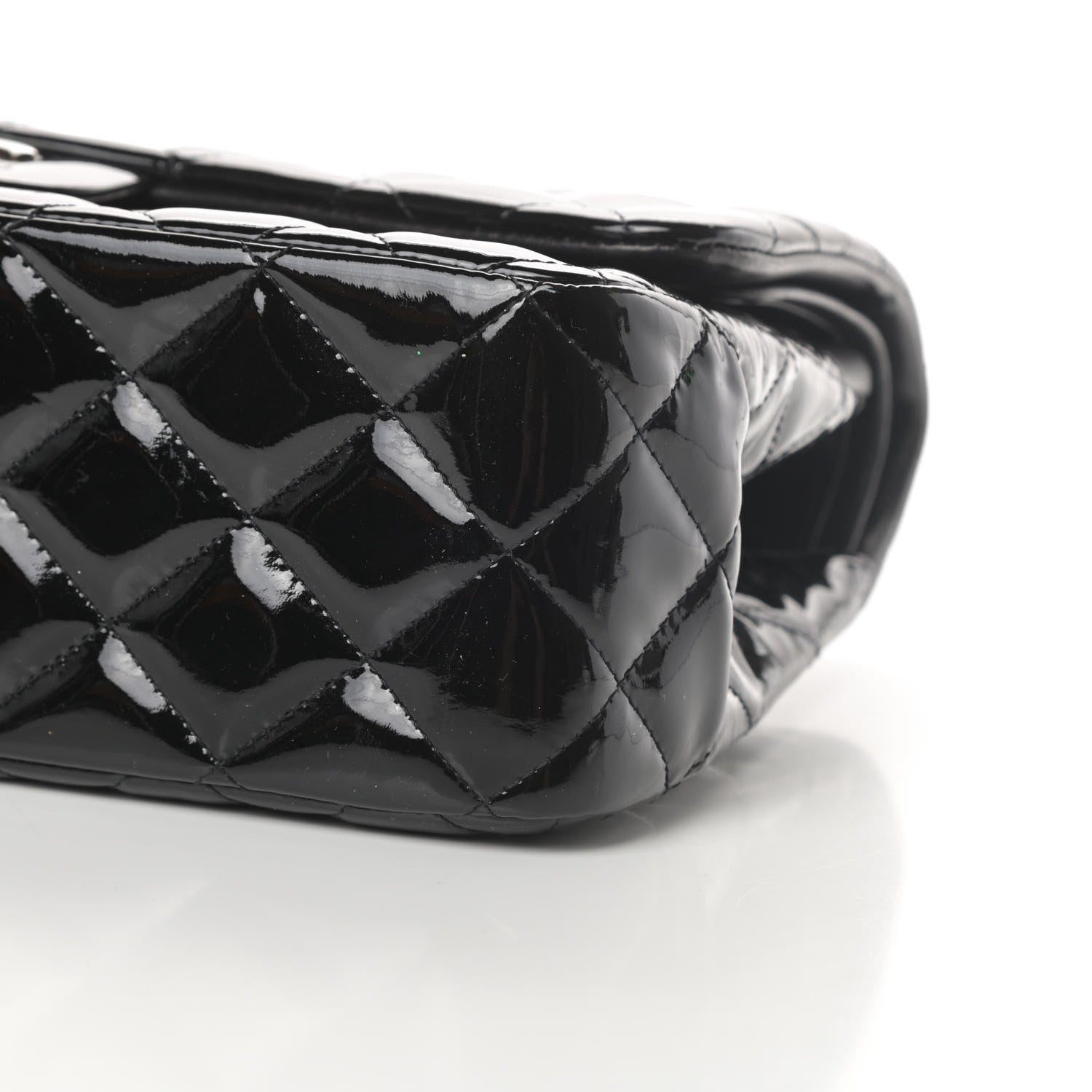 Chanel Patent Quilted Jumbo Double Flap Black 10 of 15