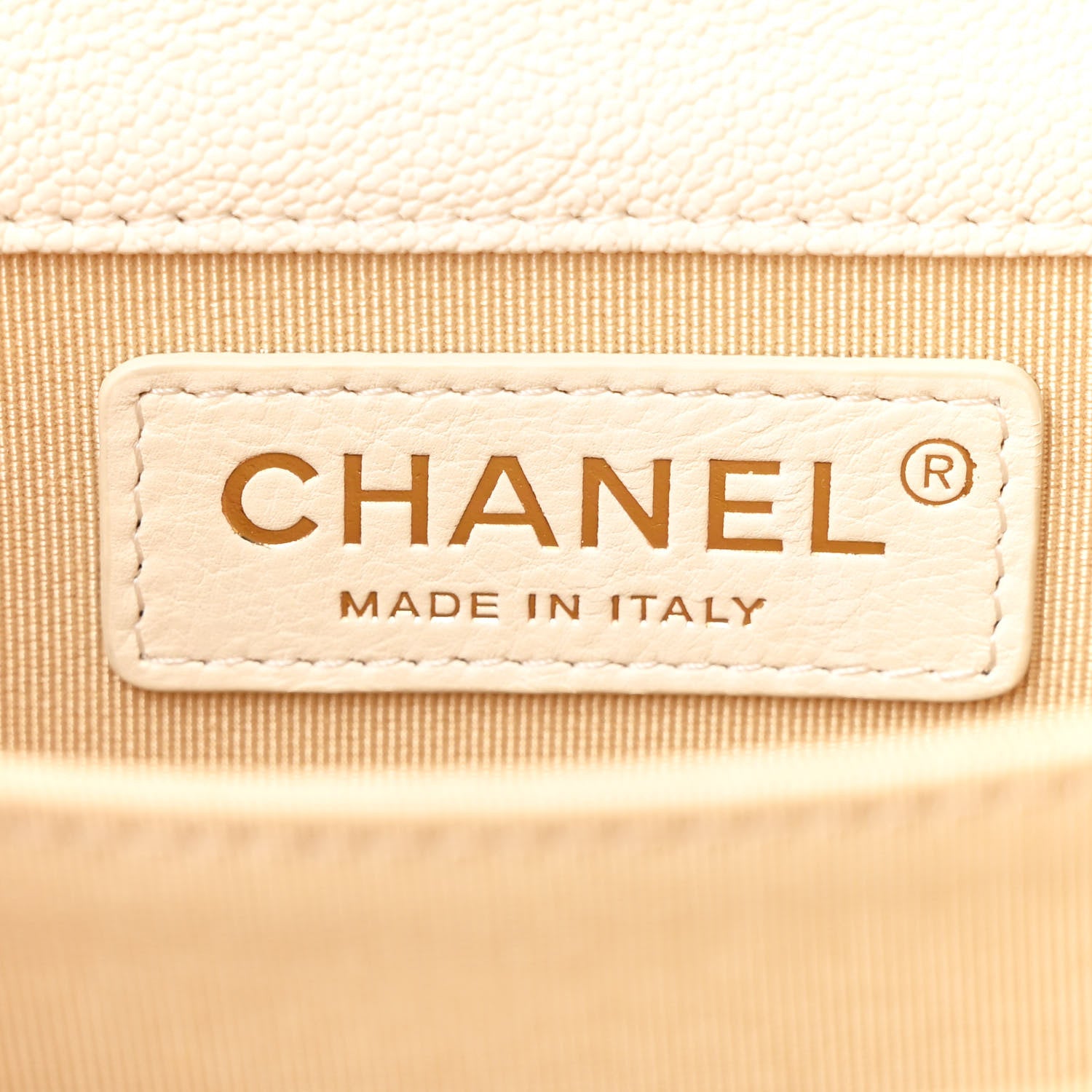 Chanel Caviar Quilted North South Boy Flap White 7 of 12