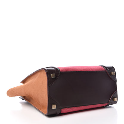 Celine Pony Hair Smooth Calfskin Micro Tri-Color Luggage Pink 3 of 10