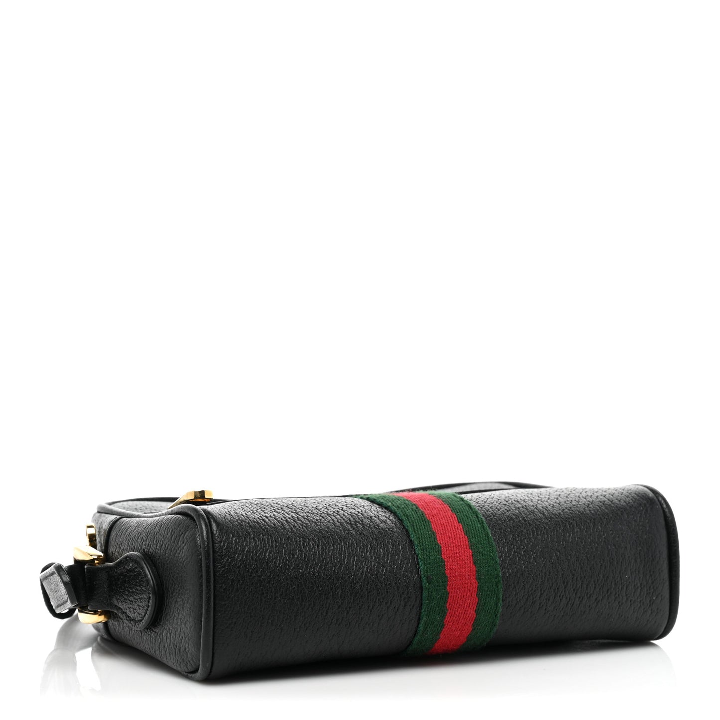 Calfskin Web Mini Ophidia Shoulder Bag Black