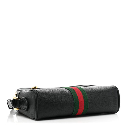 Gucci Calfskin Web Mini Ophidia Shoulder Bag Black 4 of 10