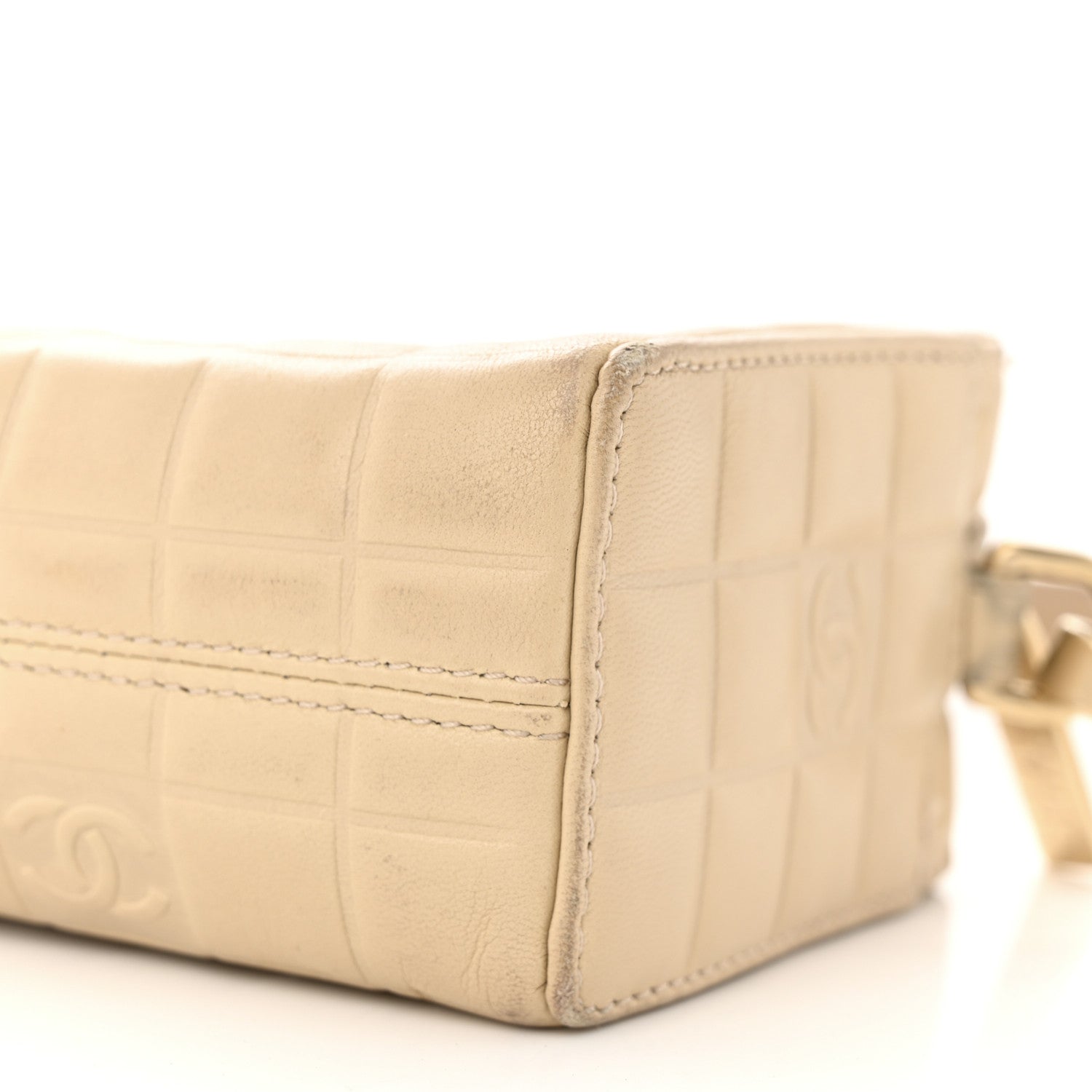 Chanel Lambskin Quilted CC Chocolate Bar Shoulder Bag Beige 10 of 16