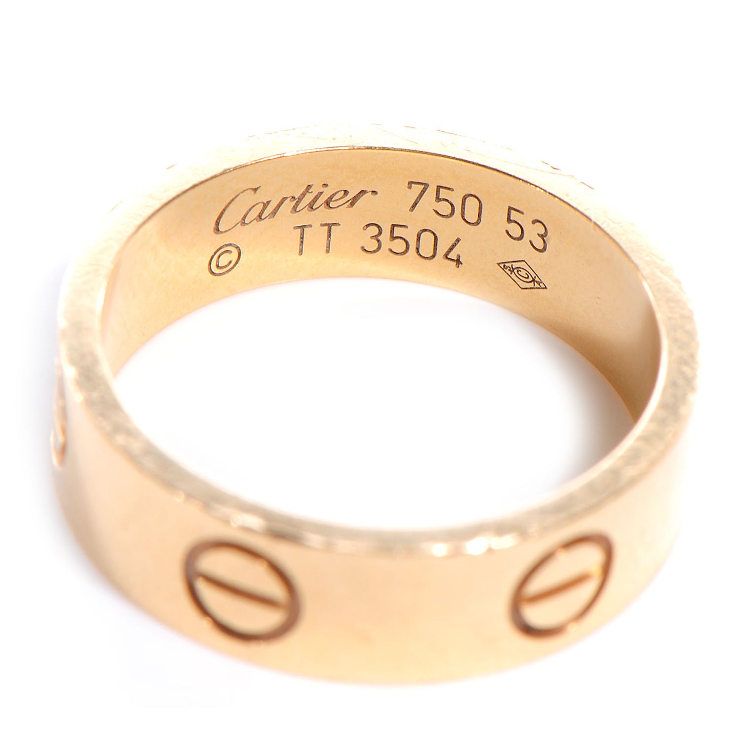 18K Yellow Gold 5.5mm LOVE Ring 53 6.25