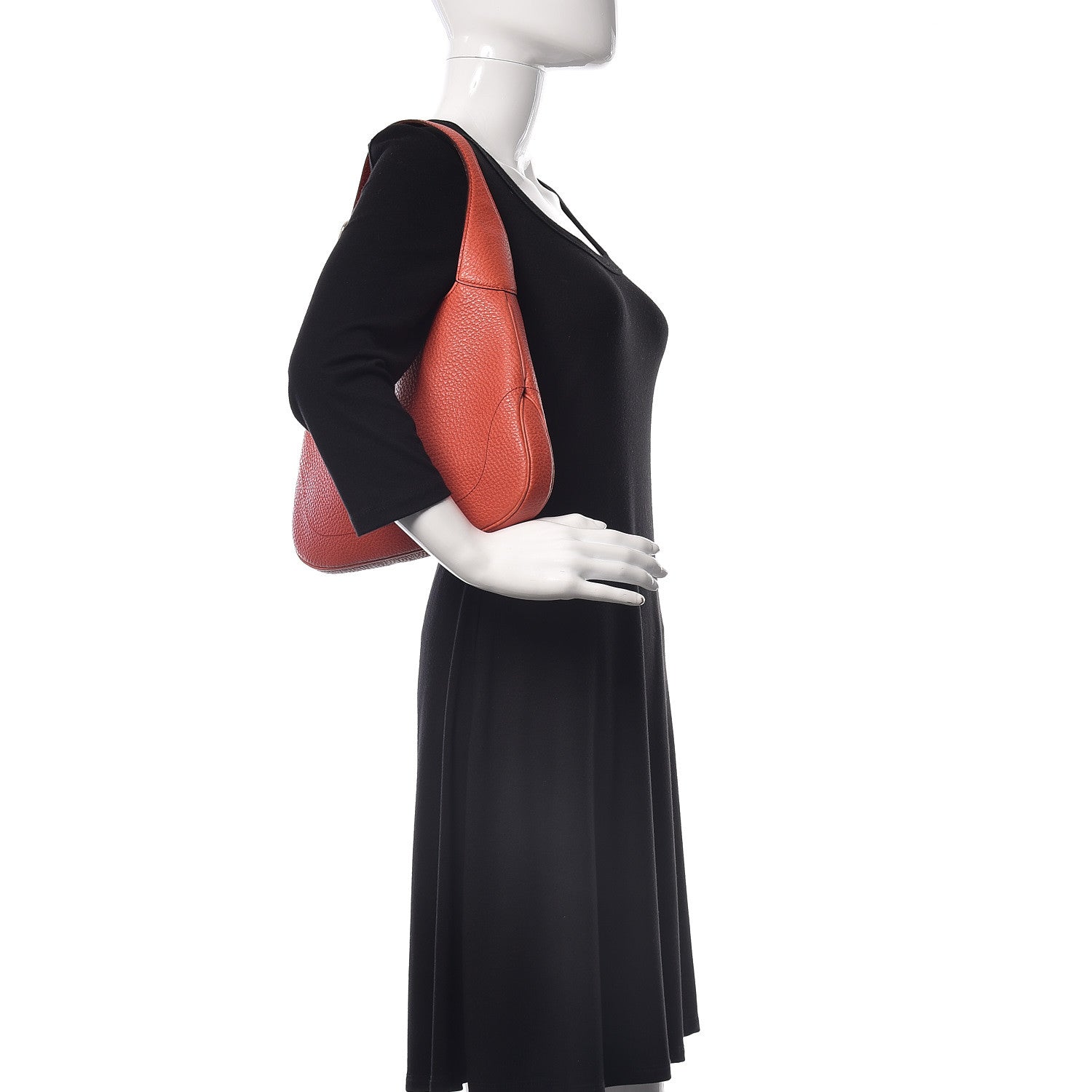 Gucci Calfskin Small Jackie O Hobo Dark Orange 2 of 13