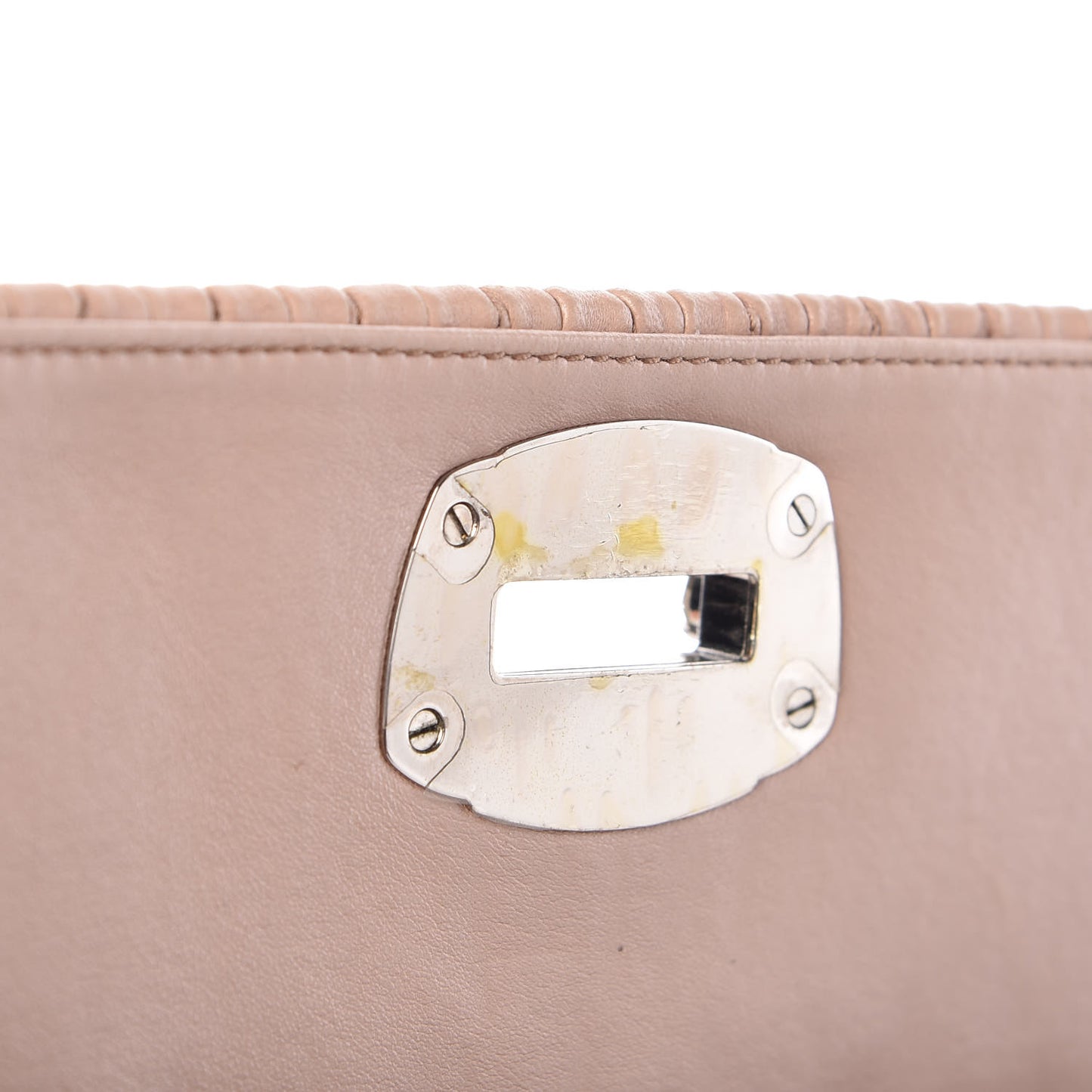 Nappa Matelasse Crystal Flap Clutch Cammeo