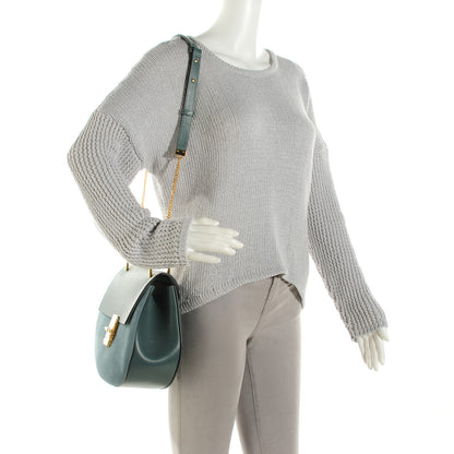 Chloe Suede Smooth Calfskin Medium Drew Shoulder Bag Cloudy Blue 2 of 8