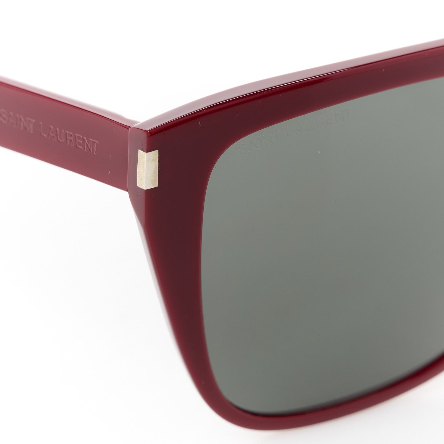 Saint Laurent Acetate Sunglasses SL 1 Slim Red 7 of 8