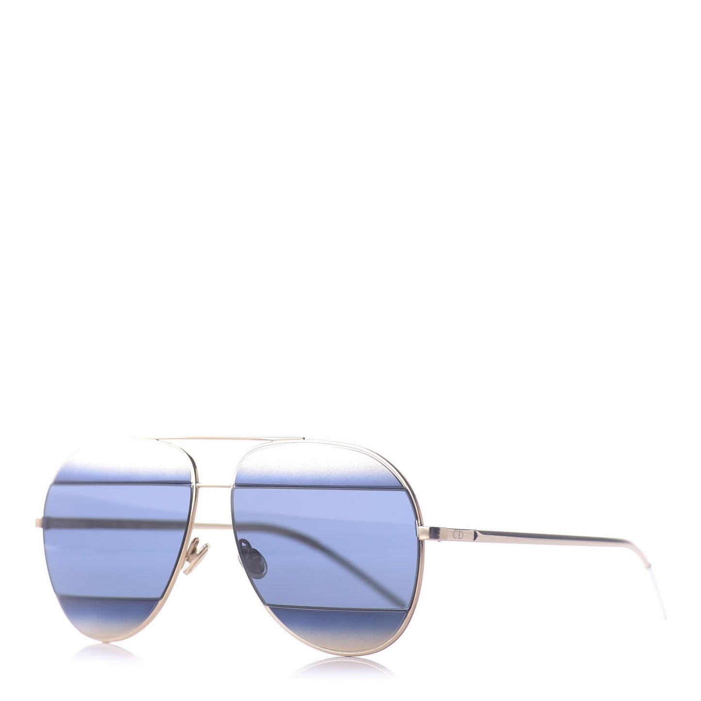 Split 1 Aviator Sunglasses Silver Blue