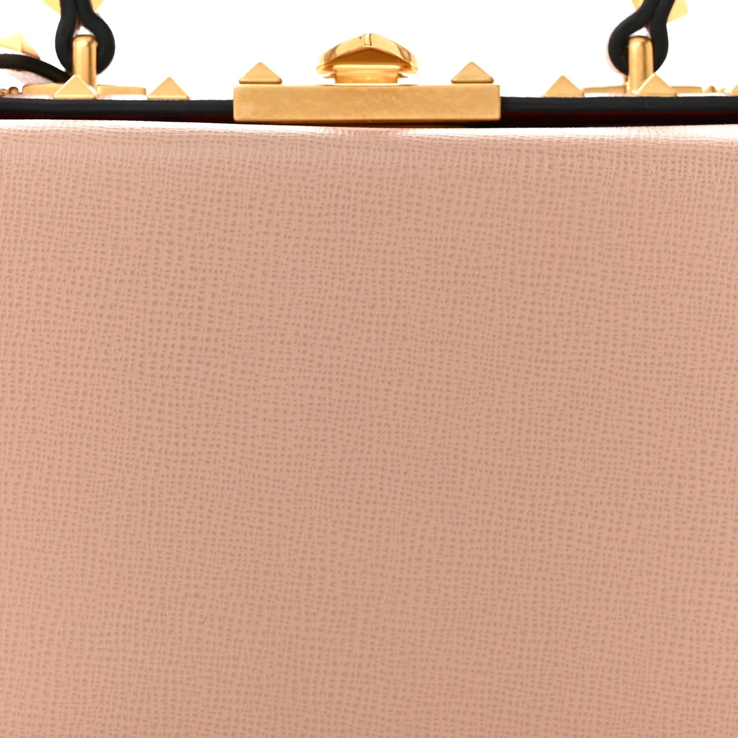Valentino Garavani Grainy Calfskin Rockstud Alcove Box Top-Handle Bag Rose Cannelle 7 of 11