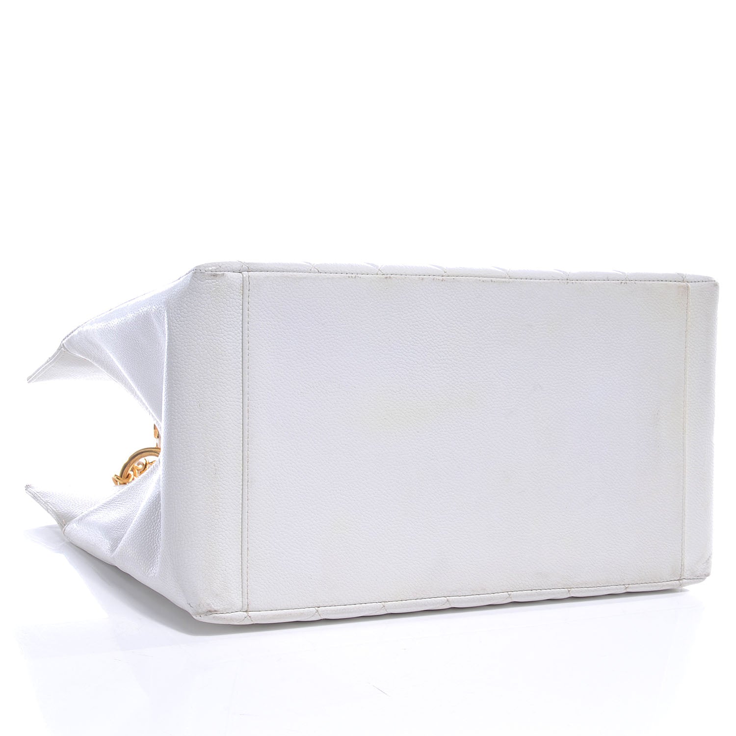 Chanel Caviar Quilted Grand Shopping Tote GST White 4 of 13
