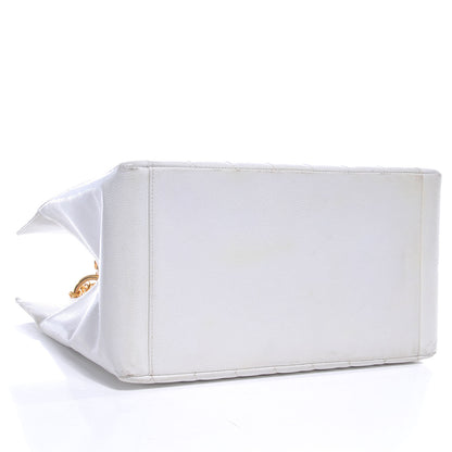 Chanel Caviar Quilted Grand Shopping Tote GST White 4 of 13