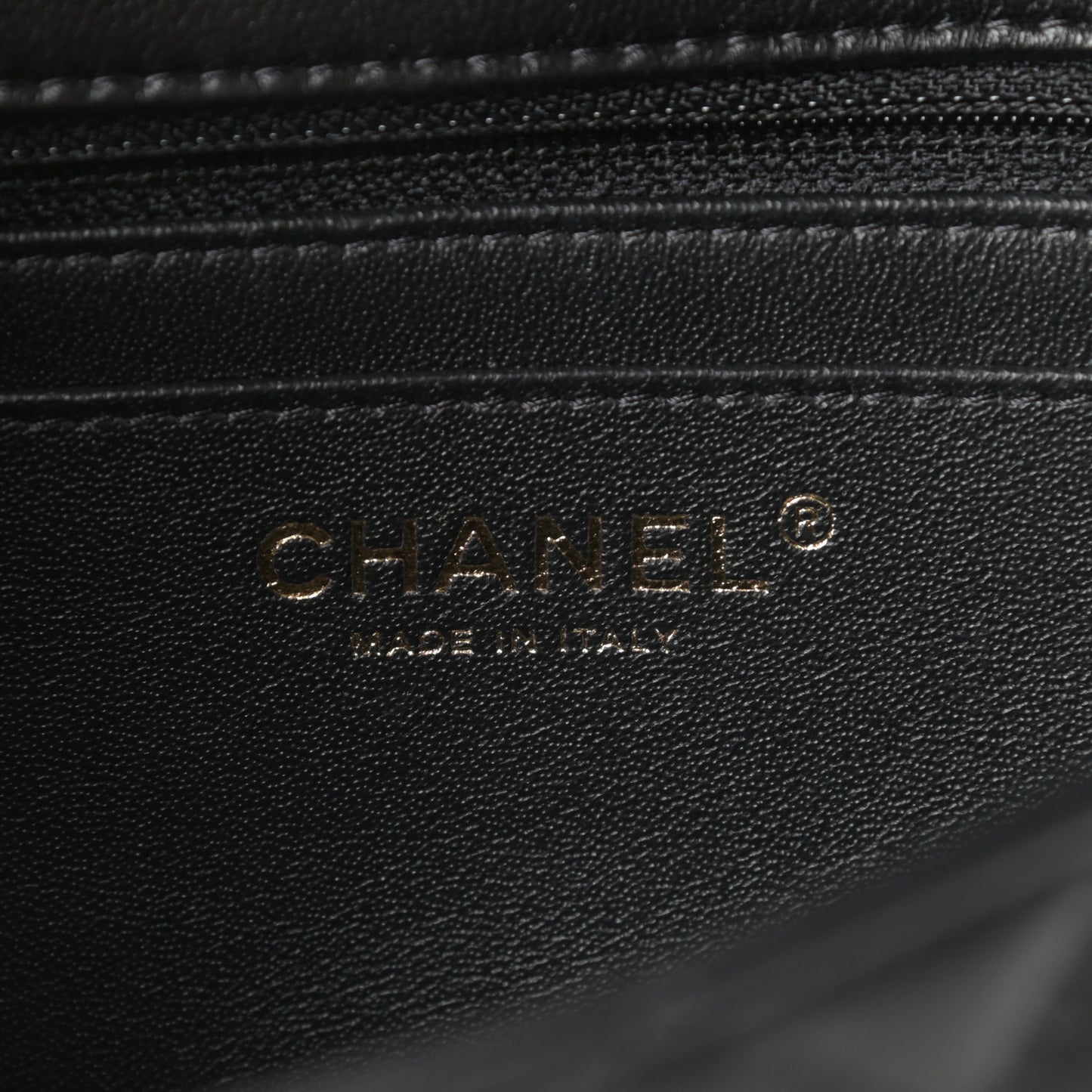 Lambskin Quilted Mini Rectangular Flap Black
