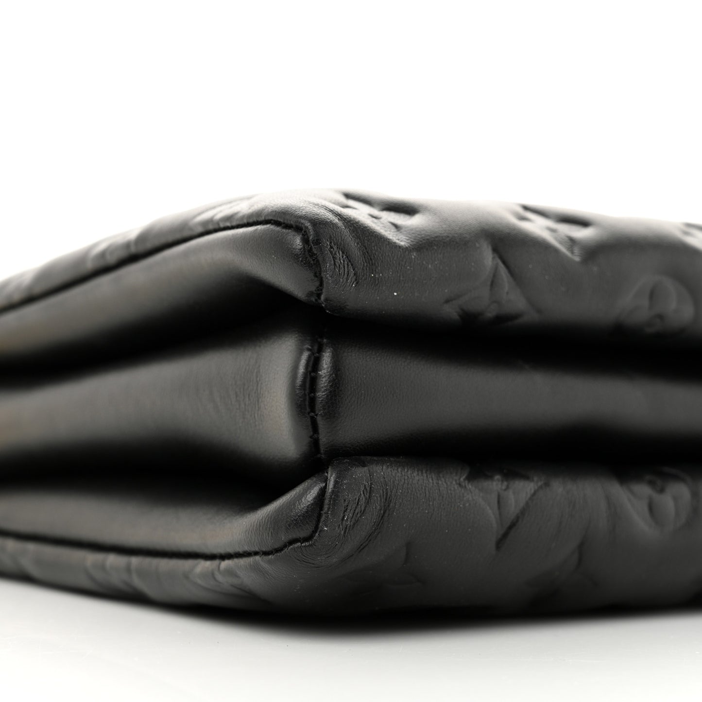 Lambskin Embossed Monogram Coussin PM Black