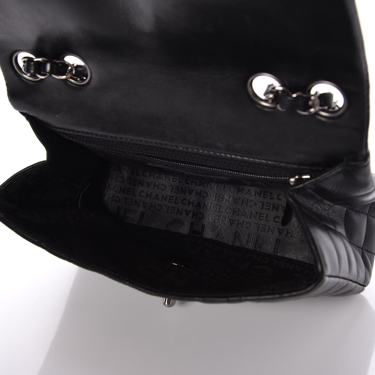 Lambskin Lady Graphic Mini Flap Black