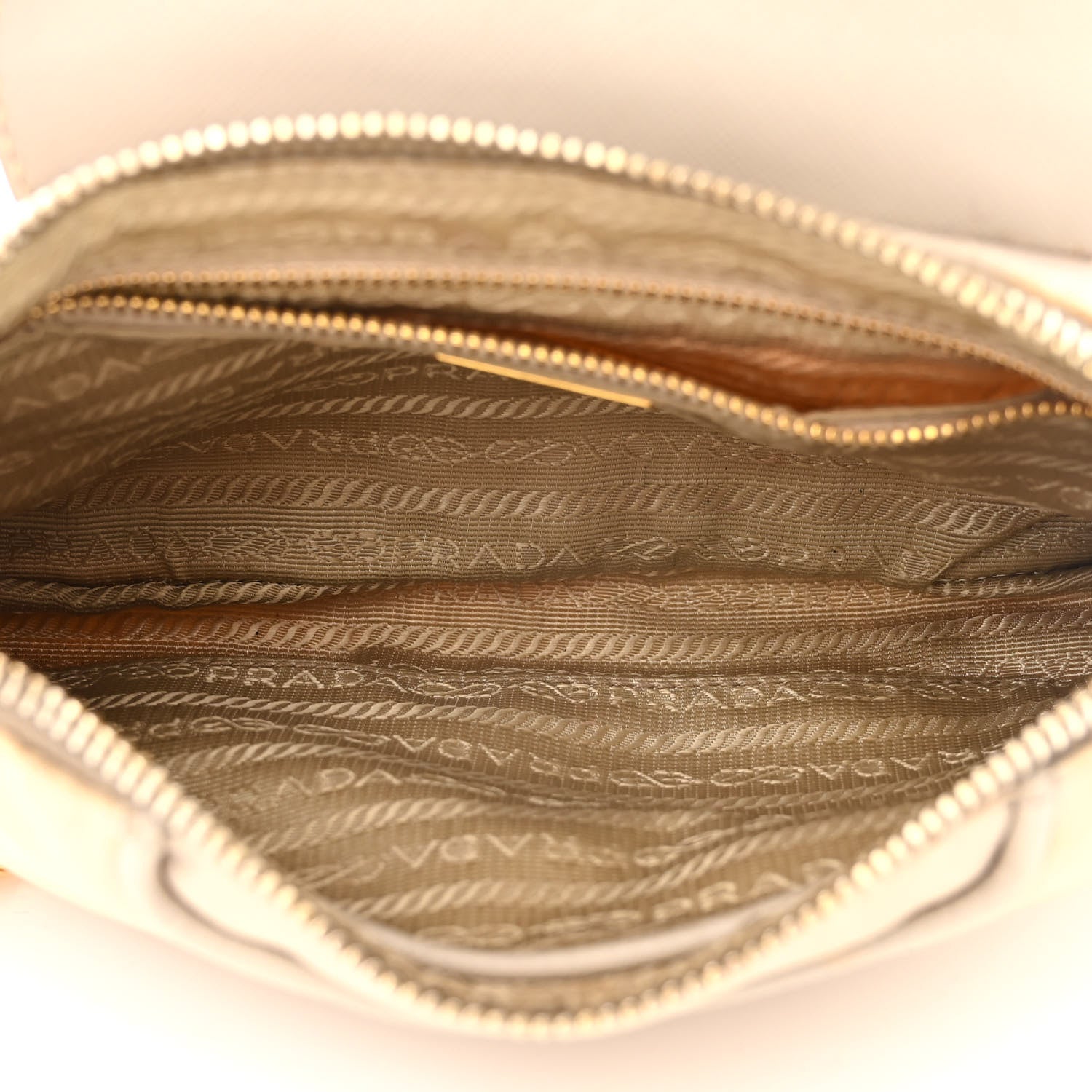 Prada Tessuto Nylon Saffiano Crossbody Bag Talco 5 of 15