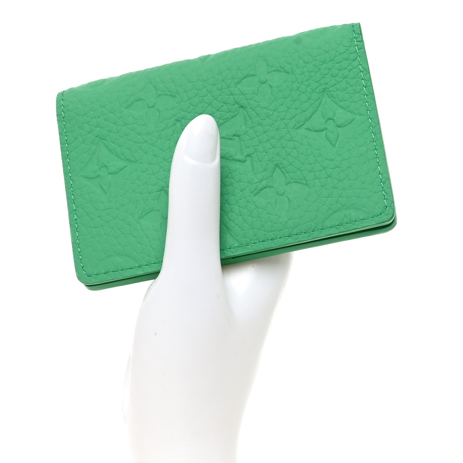 Louis Vuitton Taurillon Monogram Pocket Organizer Bamboo Green 2 of 6