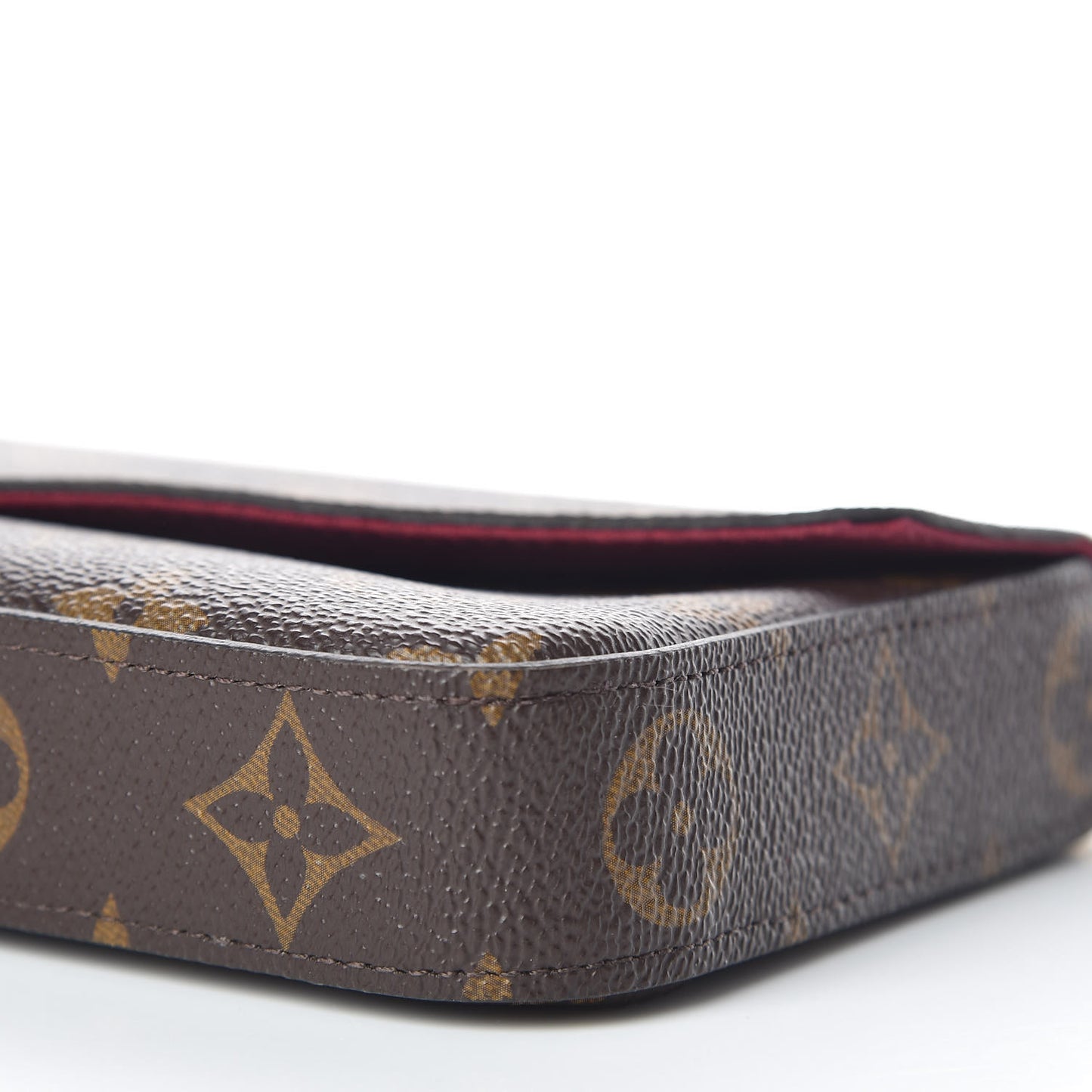 Monogram Pochette Felicie Chain Wallet Fuchsia