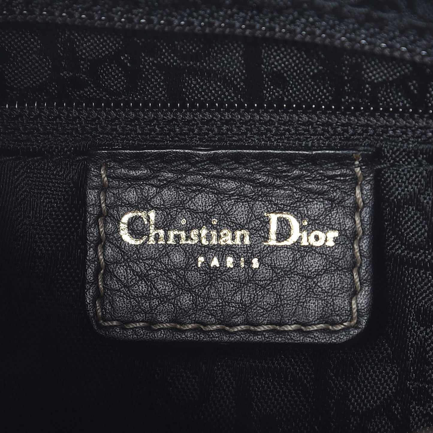 Grained Calfskin Medium Lady Dior Black