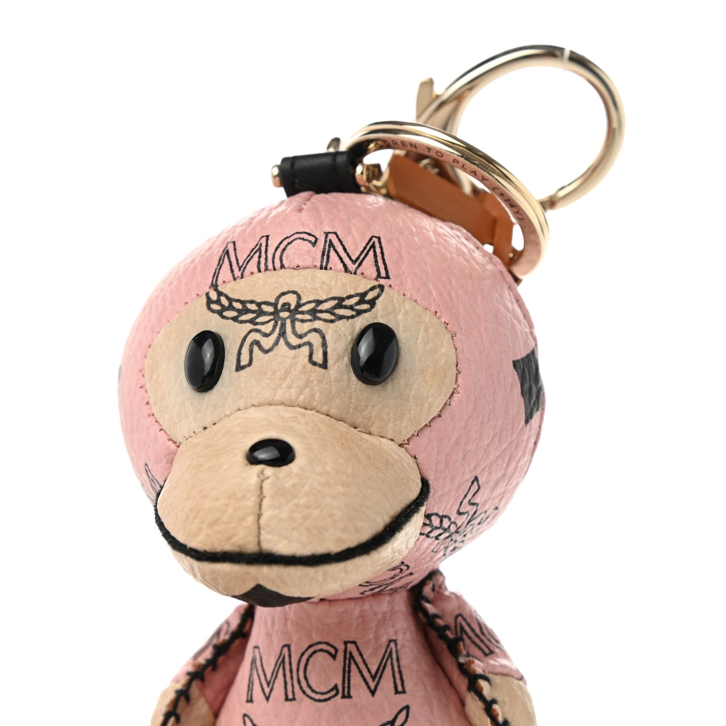 X BAPE Visetos Baby Milo Key Ring Bag Charm Pink