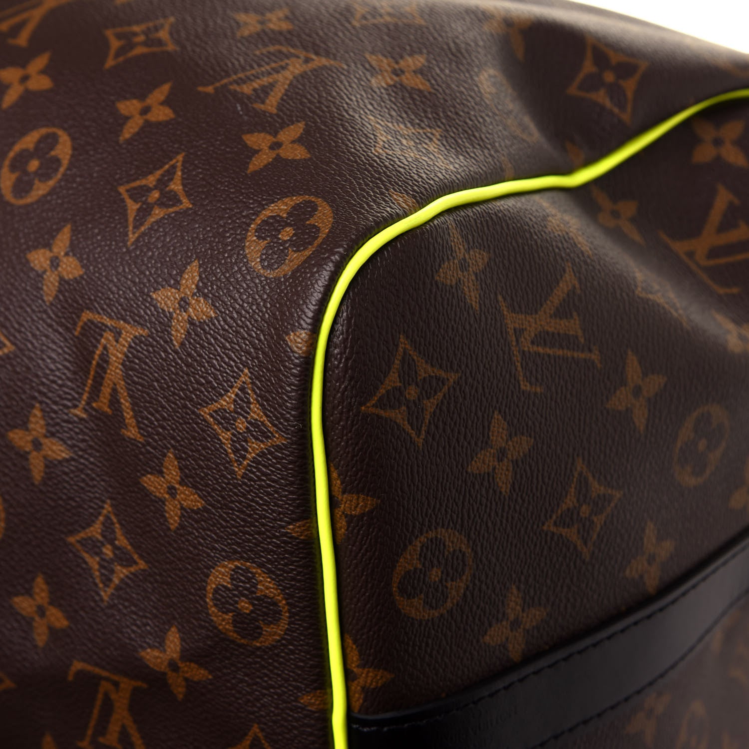 Louis Vuitton Monogram Macassar Keepall Bandouliere 50 Florescent Yellow 6 of 9