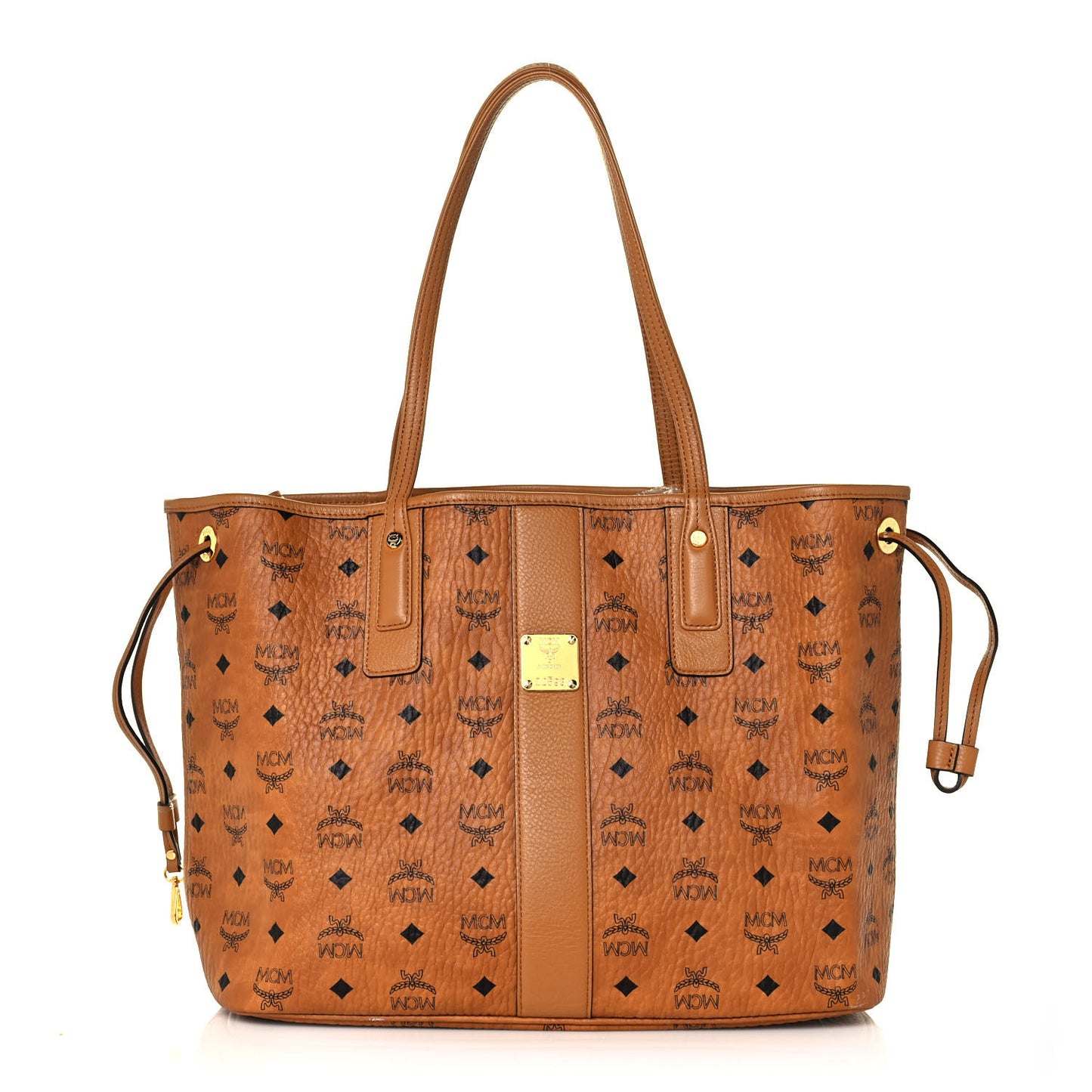 Visetos Medium Liz Reversible Shopper Tote Cognac