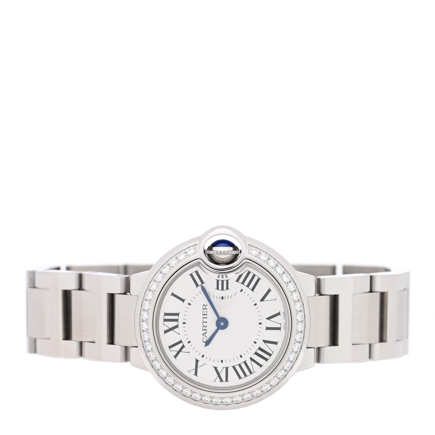 Cartier Stainless Steel Diamond Bezel 28mm Ballon Bleu De Cartier Quartz Watch 3 of 10