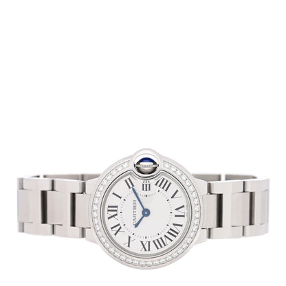 Cartier Stainless Steel Diamond Bezel 28mm Ballon Bleu De Cartier Quartz Watch 3 of 10