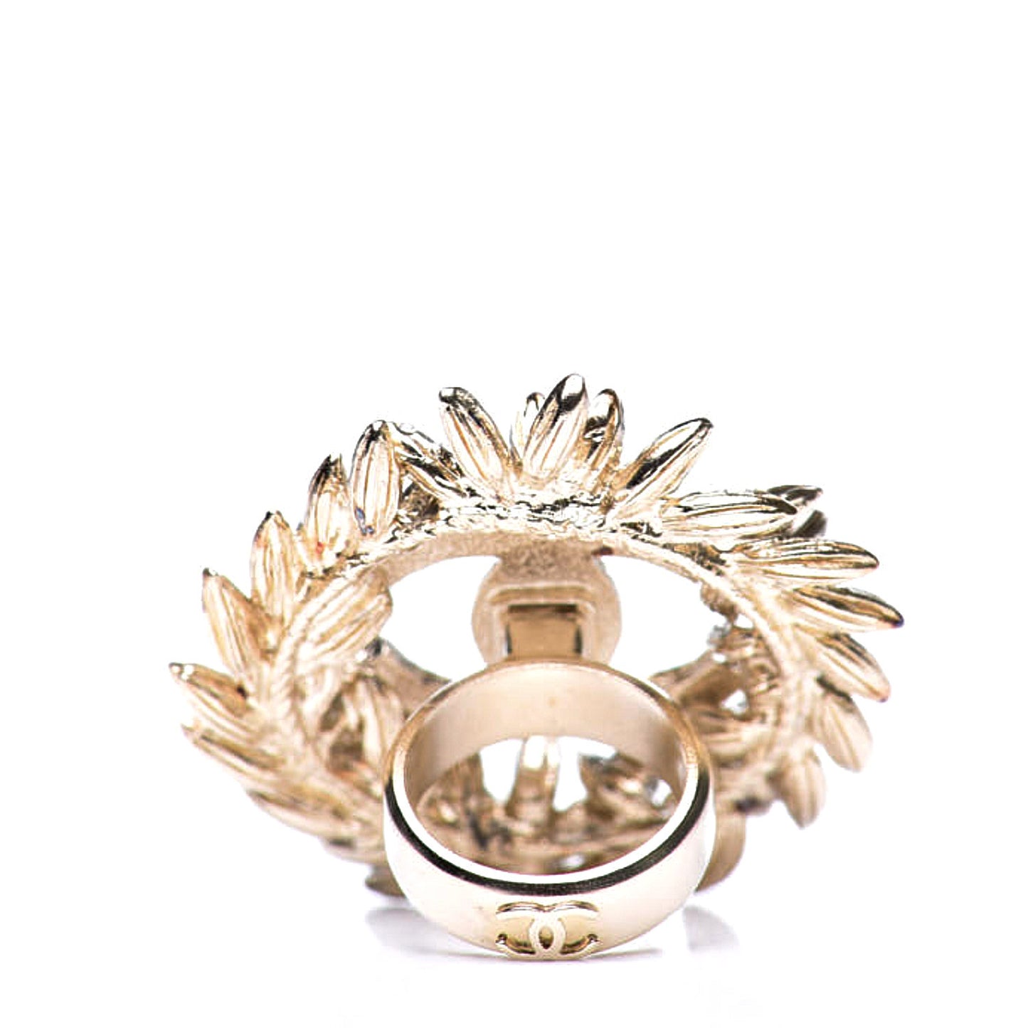 Crystal Wreath CC Ring 6.5 Gold