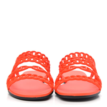 Hermes Rubber Chaine d'Ancre Nude Sandals 36 Pavot 2 of 8