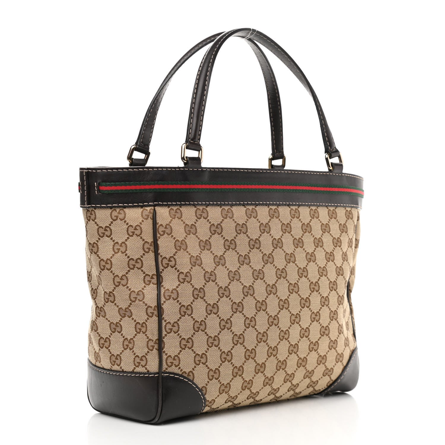 Gucci Monogram Web Medium Mayfair Tote Dark Brown 3 of 12