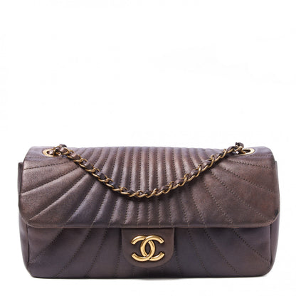Chanel Metallic Calfskin Degrade East West Flap Bronze 1 of 10