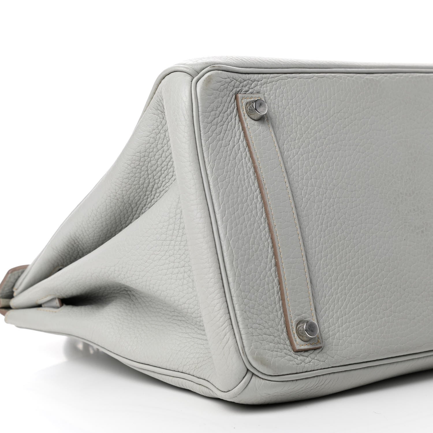 Hermes Taurillon Clemence Birkin 35 Gris Perle 8 of 13